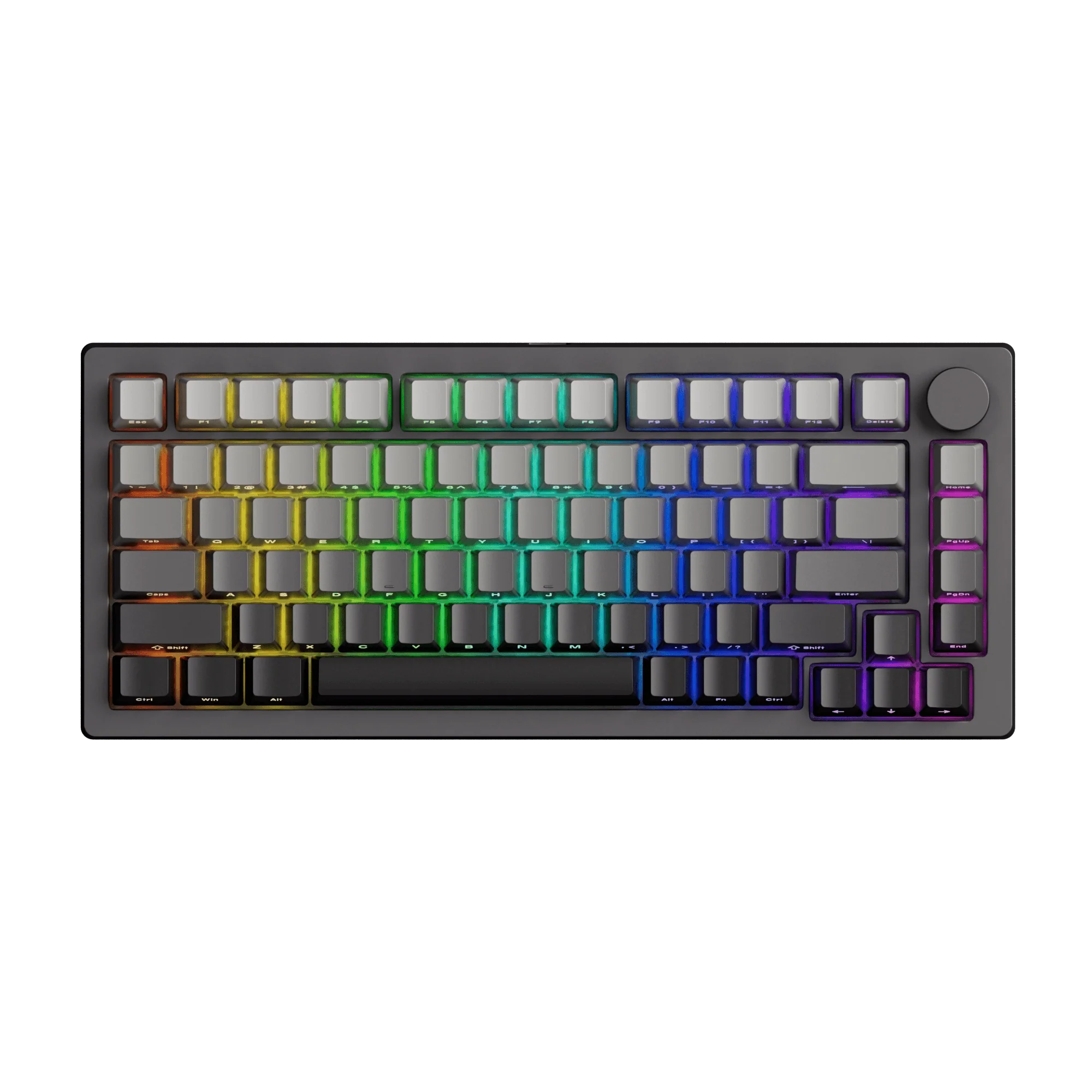 MonsGeek M1 V5 TMR magnetic keyboard in Black Gradient with rainbow RGB backlight