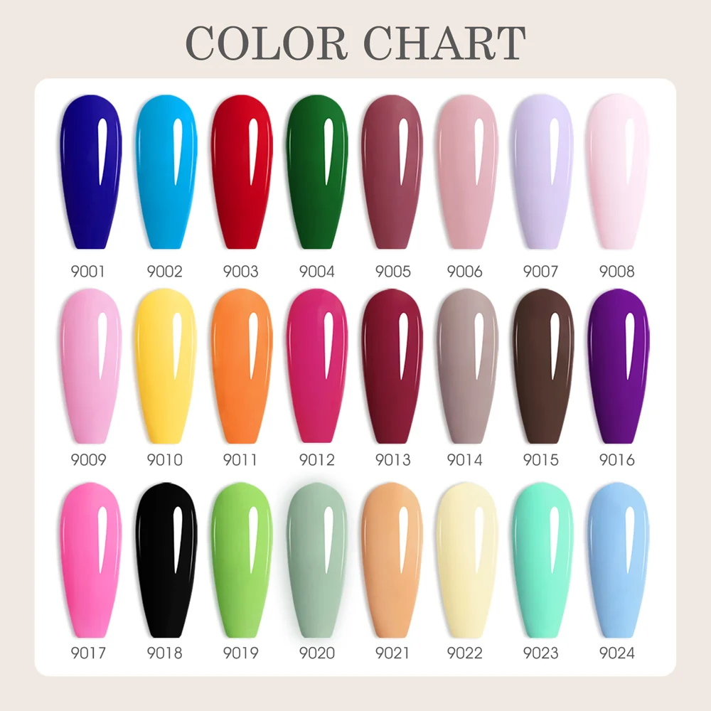 CANNI CC1 color chart showing 24 shades from 9001 to 9024
