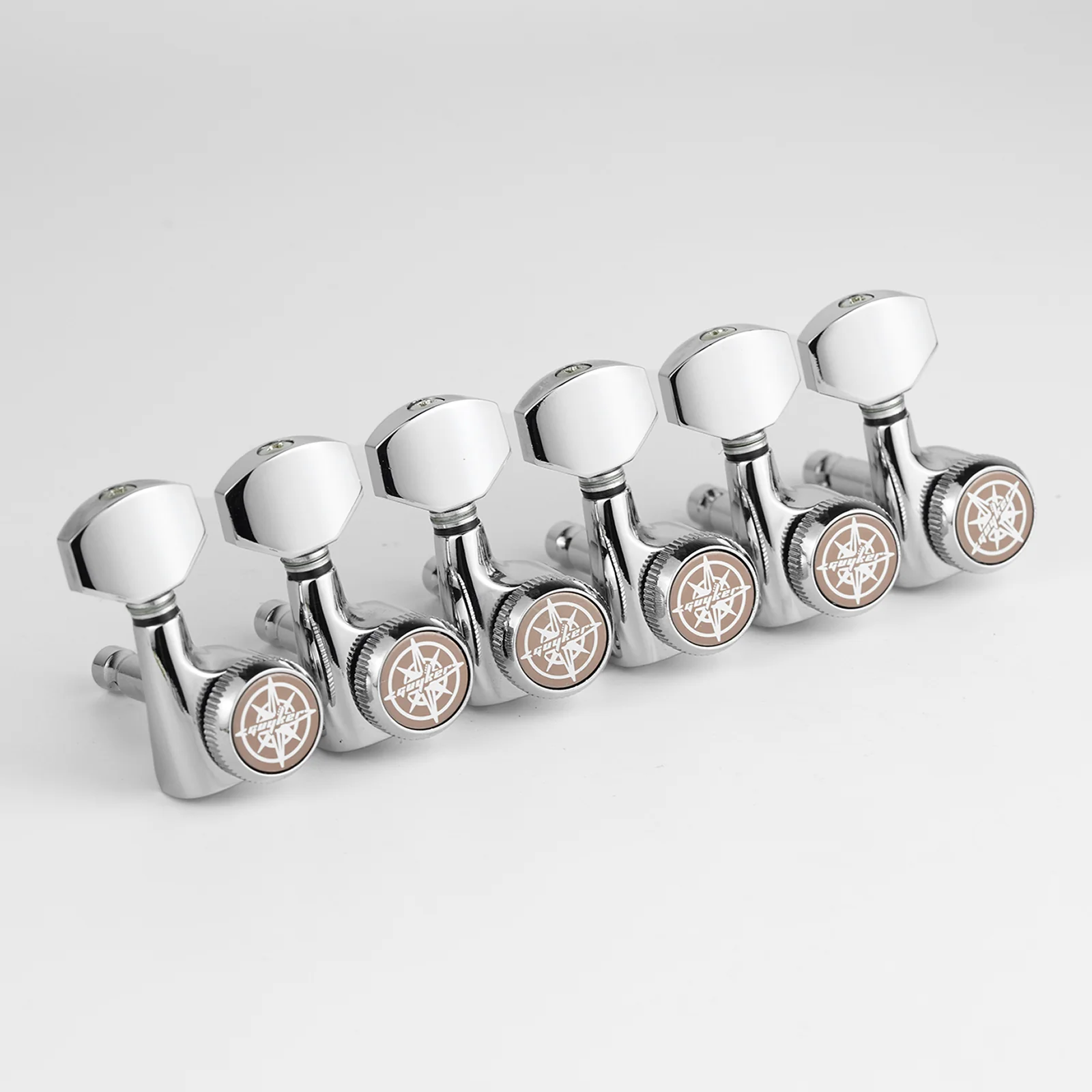 Guyker GK-501D7SP tuners angled with logo discs