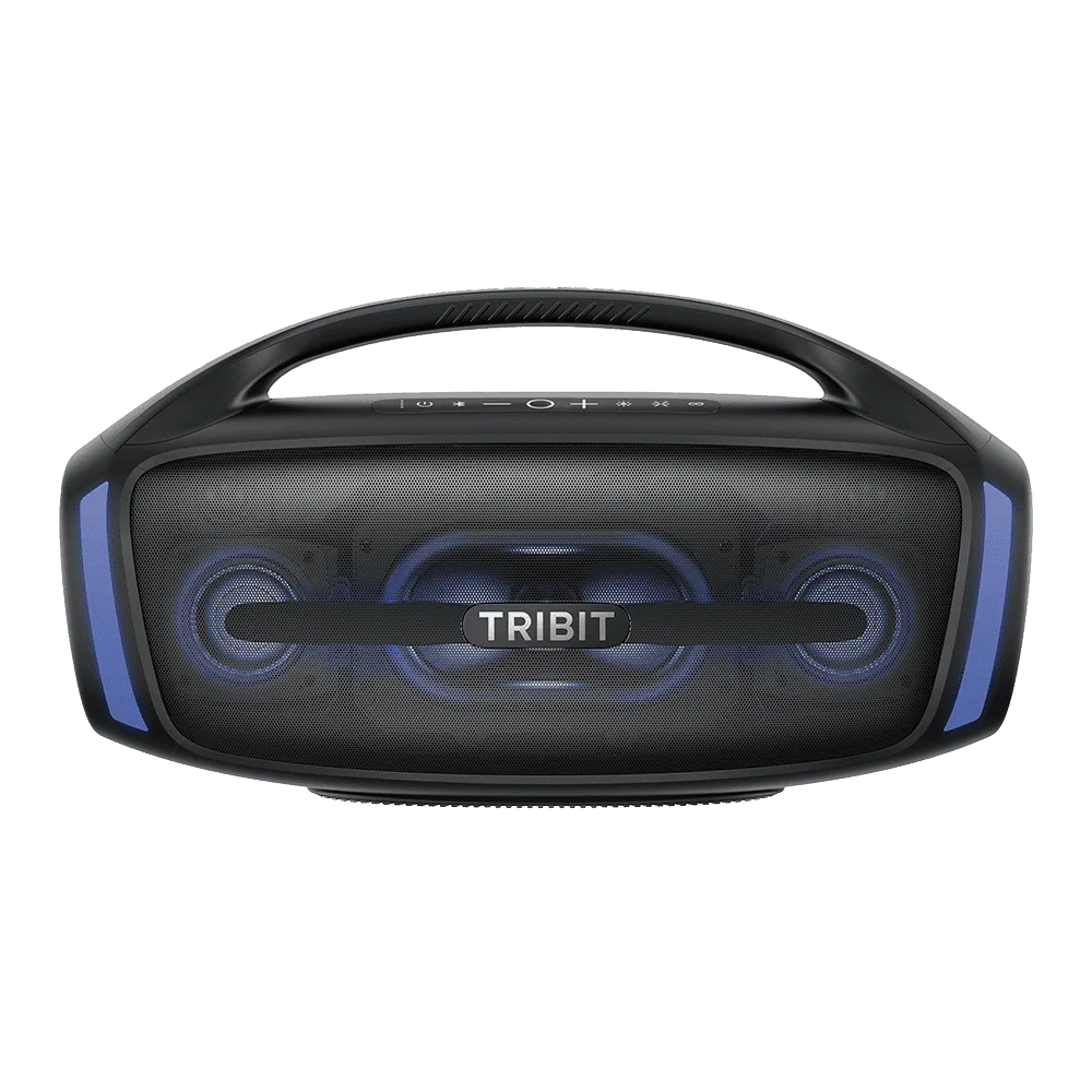 Tribit StormBox Blast 2 front view with handle and light bars